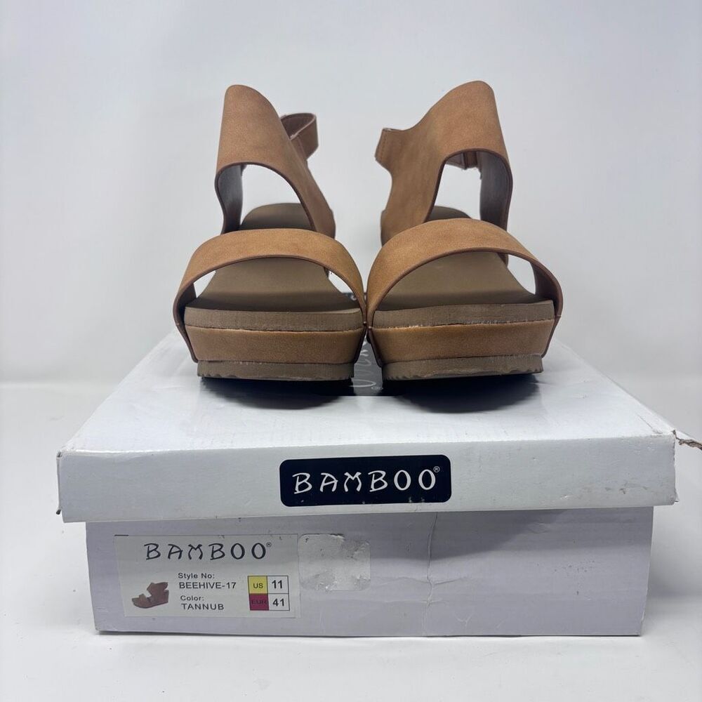 Bamboo Beehive-17 Wedge Sandals, Size 11, New with Box - Picture 2 of 7